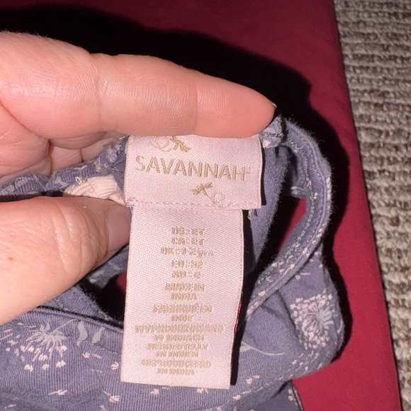 Savannah Blue Floral Ruffle Tank - Picture 4 of 4